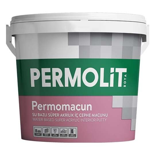 Permomacun Su Bazlı Süper Akrilik İç Cephe Macunu 4 KG