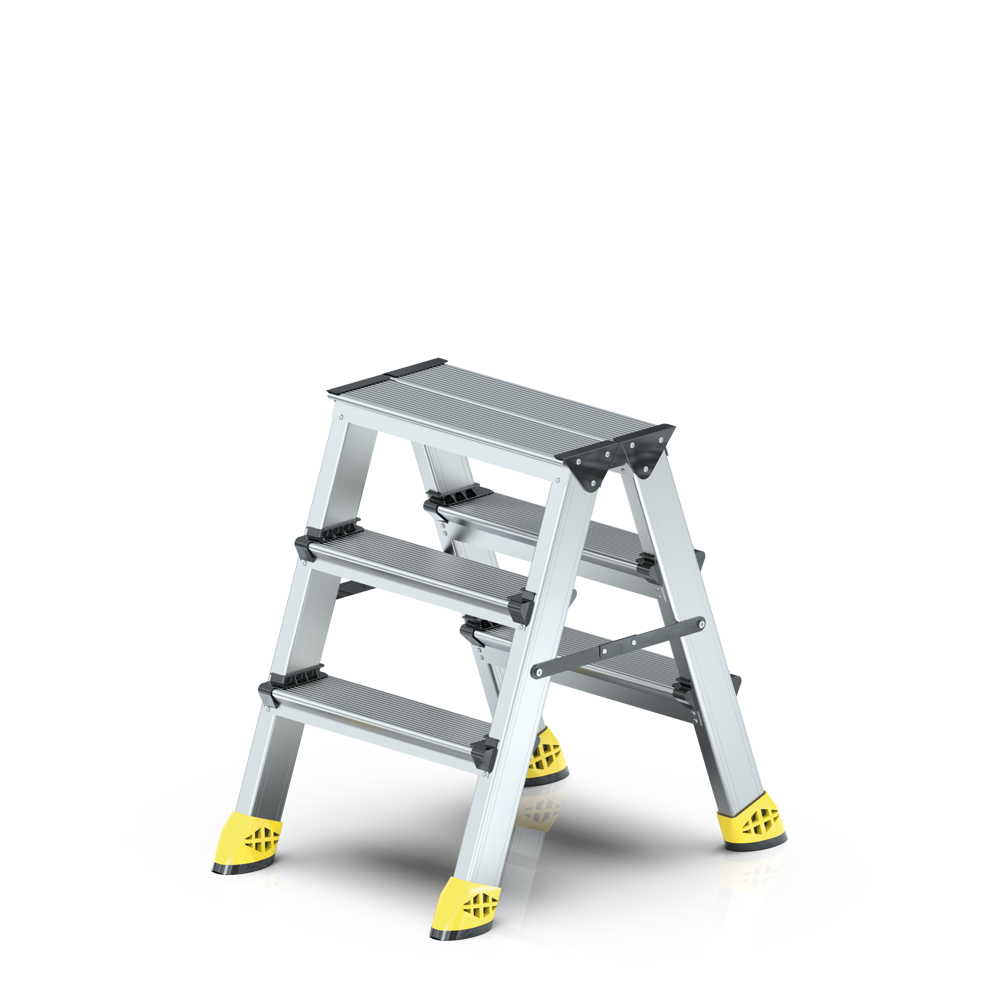 Doğrular Çift Çıkışlı Alüminyum Merdiven 3+3