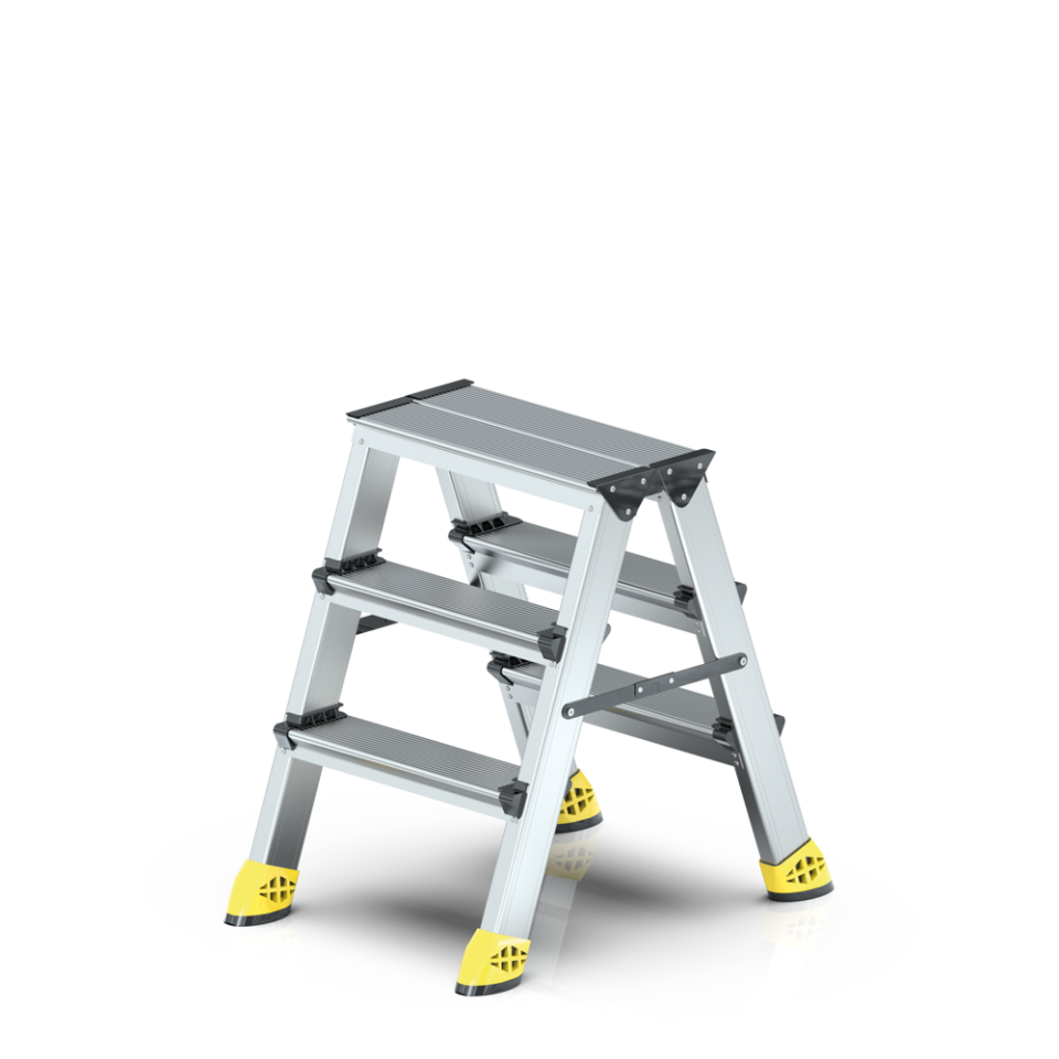 Doğrular Çift Çıkışlı Alüminyum Merdiven 3+3