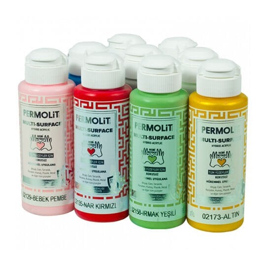 Permolit Multi Surface Akrilik Boya 120 ML (6'lı Kutu)