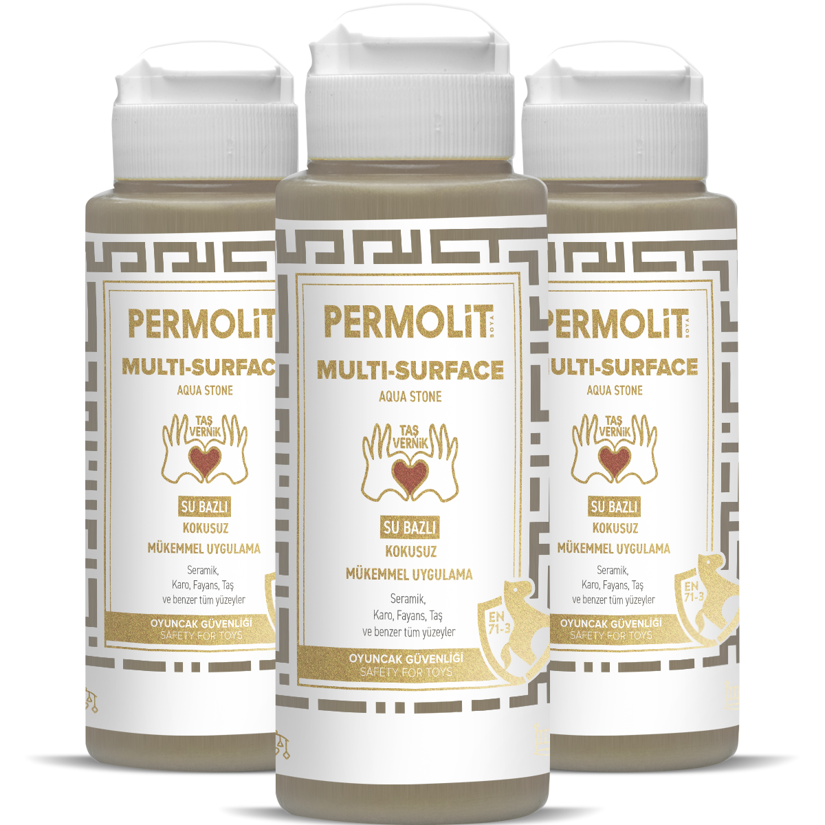 Permolit Multi Surface Su Bazlı Parlak Taş Vernik - 6'lı Kutu